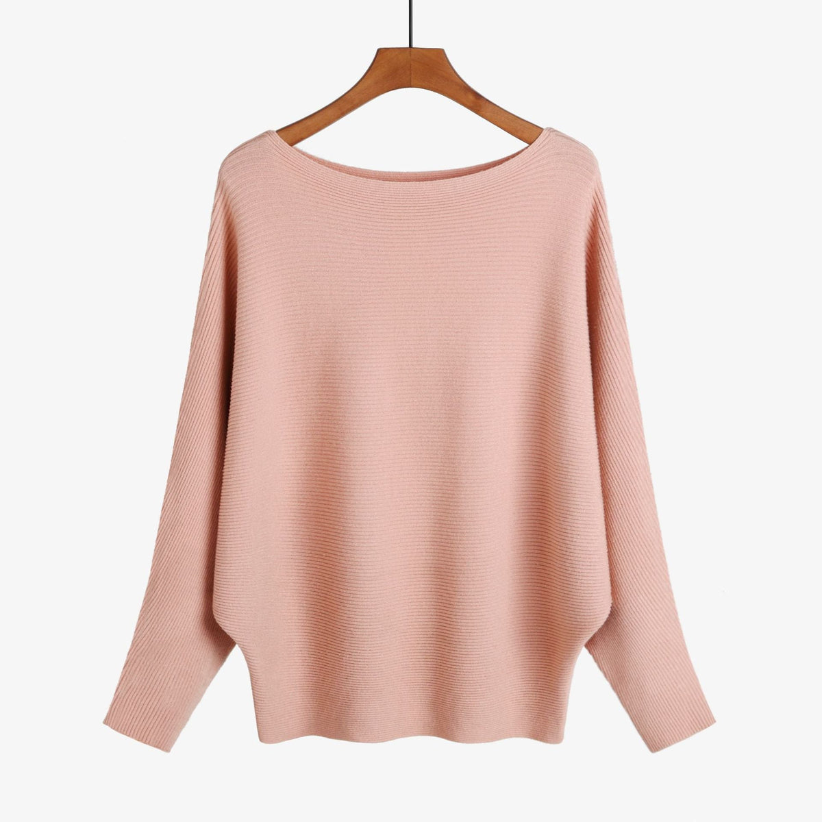 Women’s Halter Neck Batwing Knit Pullover Top – Stretchy Relaxed-Fit Casual Sweater-7