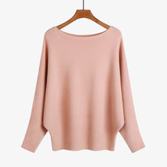 Women’s Halter Neck Batwing Knit Pullover Top – Stretchy Relaxed-Fit Casual Sweater-7