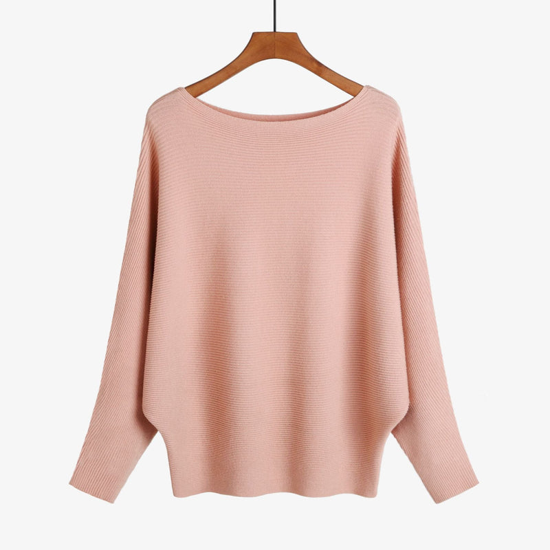 Women’s Halter Neck Batwing Knit Pullover Top – Stretchy Relaxed-Fit Casual Sweater-7