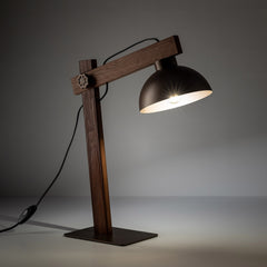 OSLO Brown Scandinavian Table Lamp for Bedroom & Nightstand-1