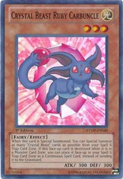 Crystal Beast Ruby Carbuncle (RYMP-EN040) - Ra Yellow Mega Pack 1st Edition-1