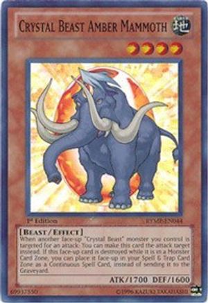 Crystal Beast Amber Mammoth (RYMP-EN044) - Ra Yellow Mega Pack 1st Edition-1