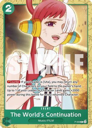 The World's Continuation (P-059) - Starter Deck 16: GREEN Uta-1
