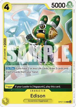 Edison (Tournament Pack 2024 Oct.-Dec.) (OP07-100) - One Piece Promotion Cards-1