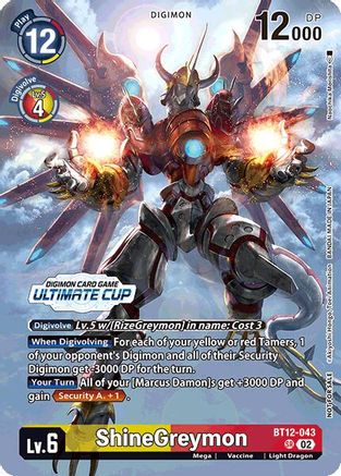 ShineGreymon (Ultimate Cup 2024) (BT12-043) - Across Time Foil-1