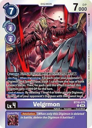 Velgrmon (BT18-079) - Release Special Booster 2.0 Foil-1