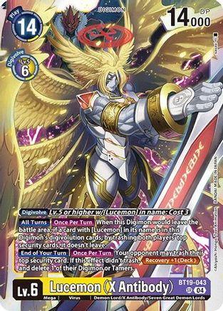 Lucemon (X Antibody) (BT19-043) - Release Special Booster 2.0 Foil-1