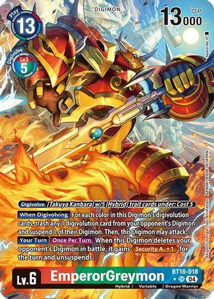 EmperorGreymon (Alternate Art) (BT18-018) - Release Special Booster 2.0 Foil-1