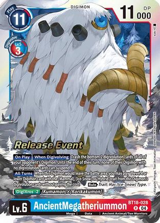 AncientMegatheriummon (BT18-028) - Release Special Booster 2.0 Celebration Event Cards Foil-1