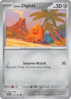 Alolan Diglett 122 - SV08 Surging Sparks Reverse Holofoil-1