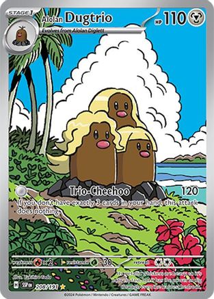 Alolan Dugtrio - 208/191 208 - SV08 Surging Sparks Holofoil-1