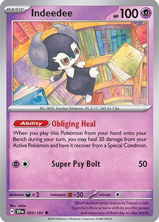 Indeedee 93 - SV08 Surging Sparks Reverse Holofoil-1