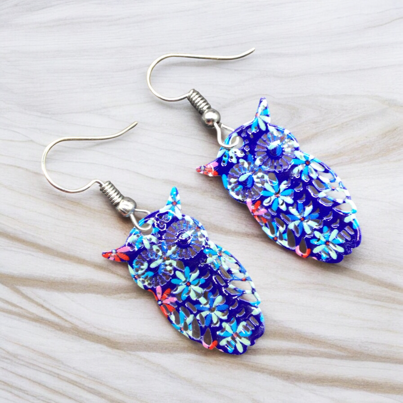 Owl Hollow Out Earrings-3