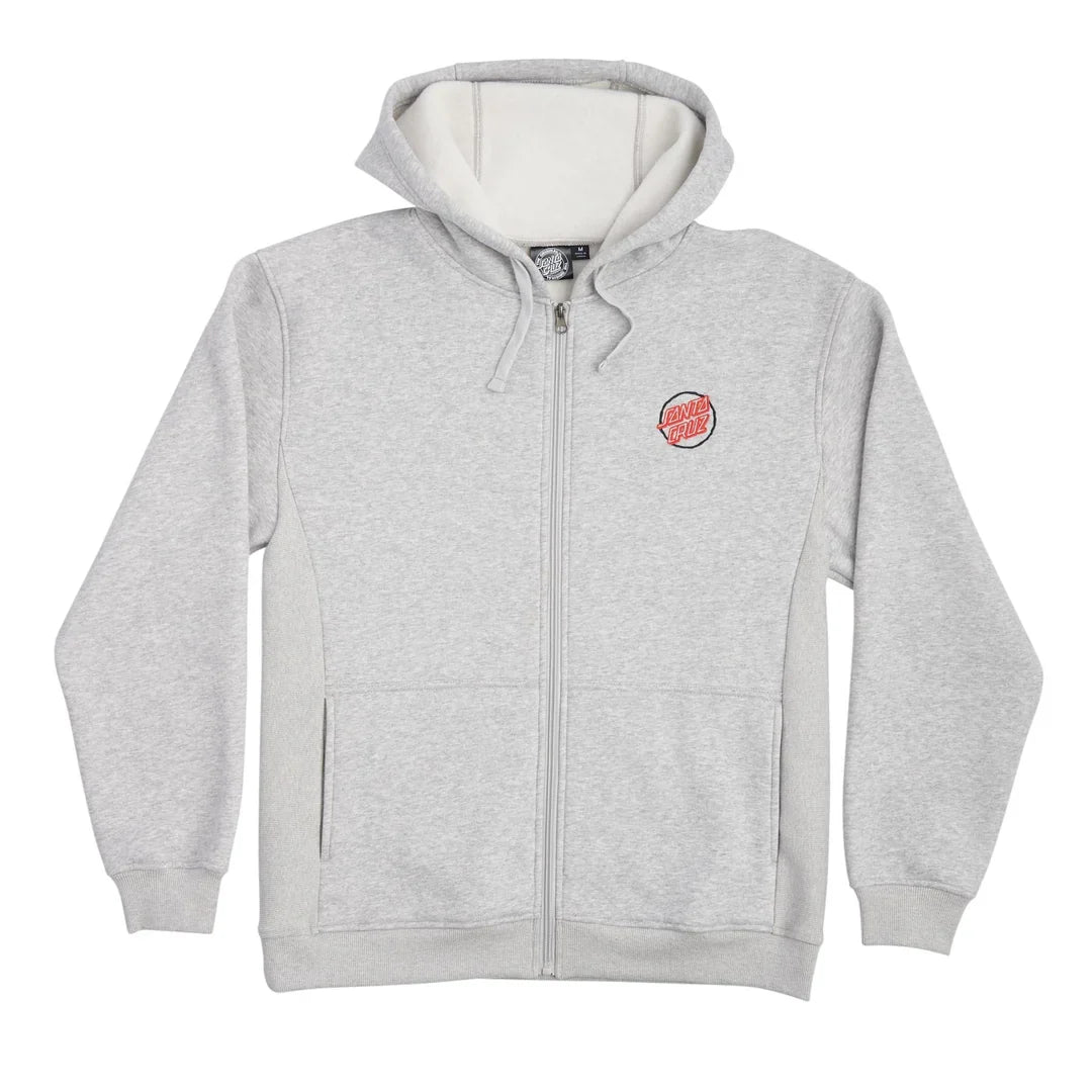 Santa Cruz 'Wavy Dot' Zip-Up Hoodie - Heather Grey-1