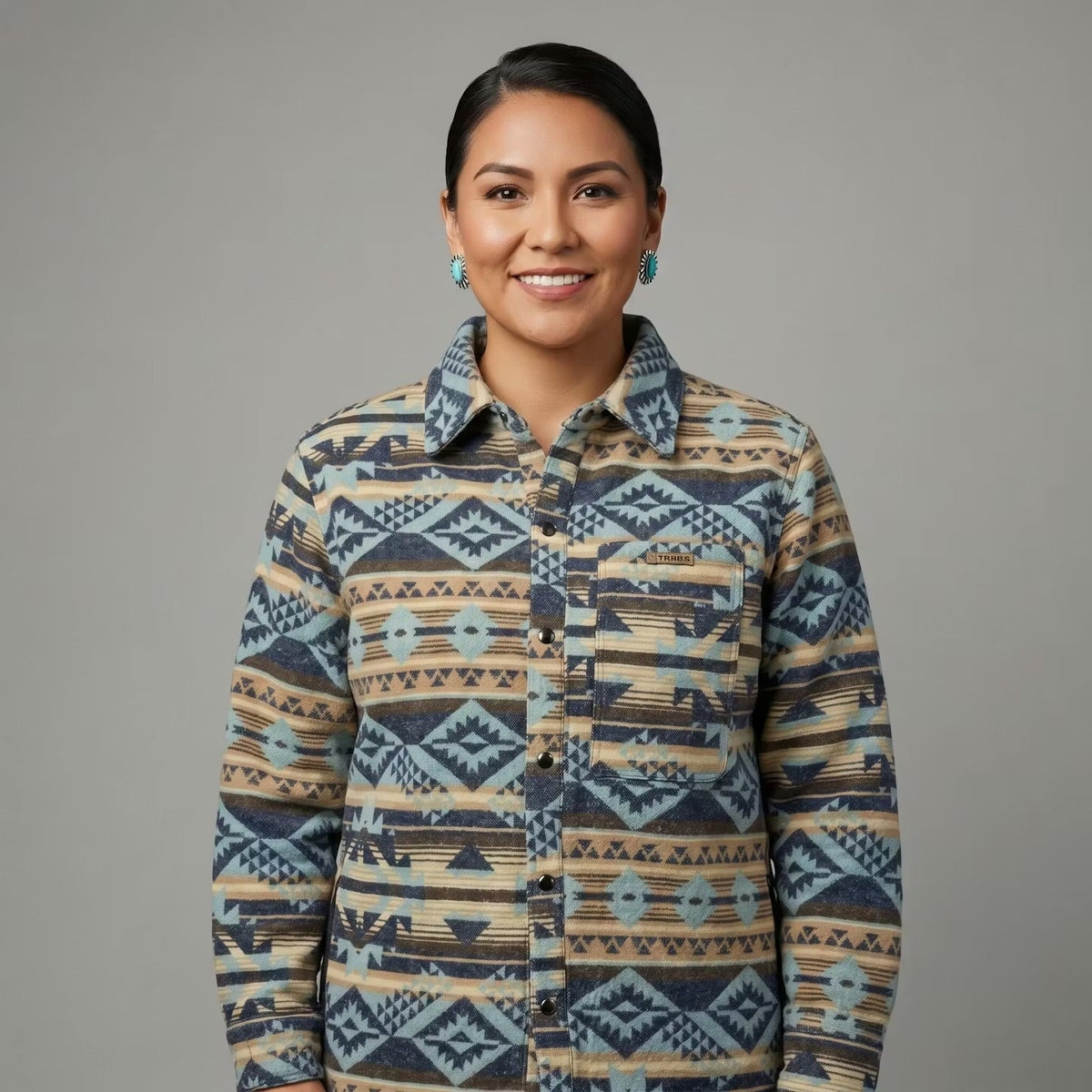 Blue and Cream Grand Canyon Jacket (Unisex)-5