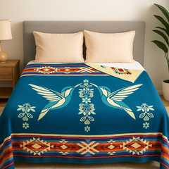 Twin Hummingbird Reversible Blanket-2