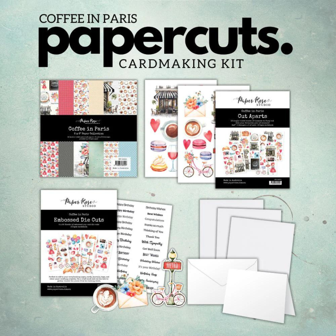 Coffee In Paris Papercuts Cardmaking Kit 32523-1