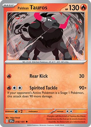 Paldean Tauros - 018/191 18 - SV08 Surging Sparks-1