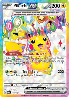 Pikachu ex - 219/191 219 - SV08 Surging Sparks Holofoil-1