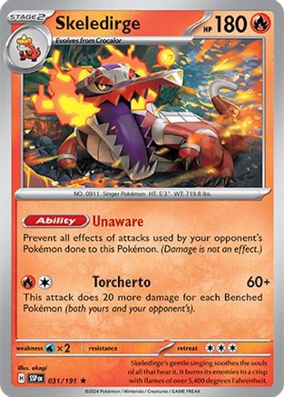 Skeledirge 31 - SV08 Surging Sparks Reverse Holofoil-1