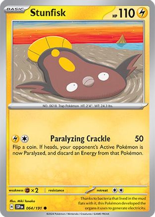 Stunfisk - 064/191 64 - SV08 Surging Sparks Reverse Holofoil-1