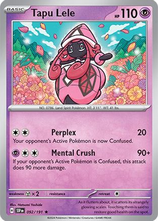Tapu Lele 92 - SV08 Surging Sparks Reverse Holofoil-1