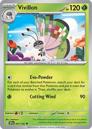 Vivillon - 007/191 7 - SV08 Surging Sparks Reverse Holofoil-1