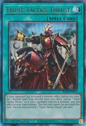 Triple Tactics Thrust (PUR) (RA03-EN072) - Quarter Century Bonanza 1st Edition-1