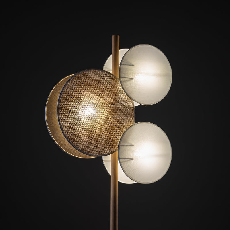 PULSE Pine, Jute & Linen 3-Light Floor Lamp for Living Room, Bedroom & Reading Corner-3