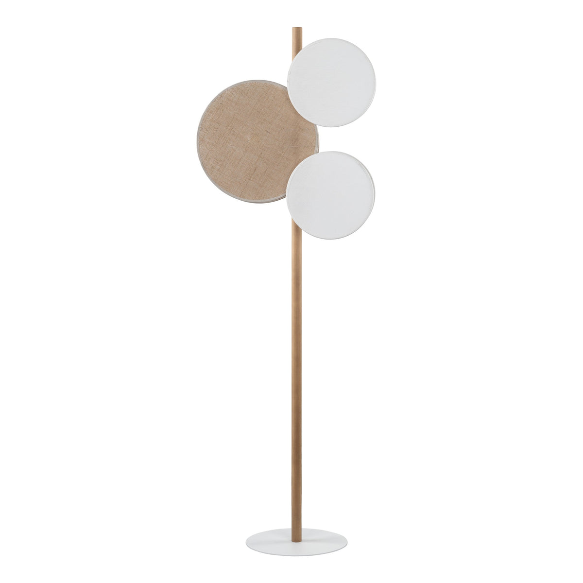 PULSE Pine, Jute & Linen 3-Light Floor Lamp for Living Room, Bedroom & Reading Corner-4