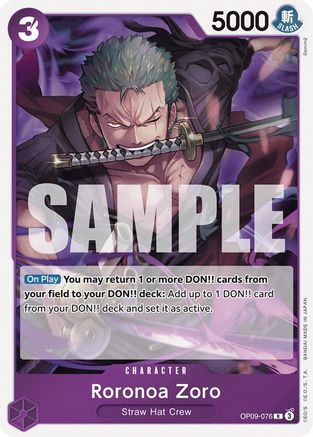 Roronoa Zoro (076) (OP09-076) - Emperors in the New World Foil-1