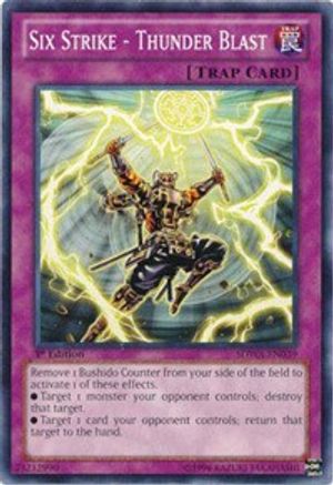 Six Strike - Thunder Blast (SDWA-EN039) - Structure Deck: Samurai Warlords 1st Edition-1