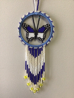 Red and Blue Butterfly Dream Catcher-3