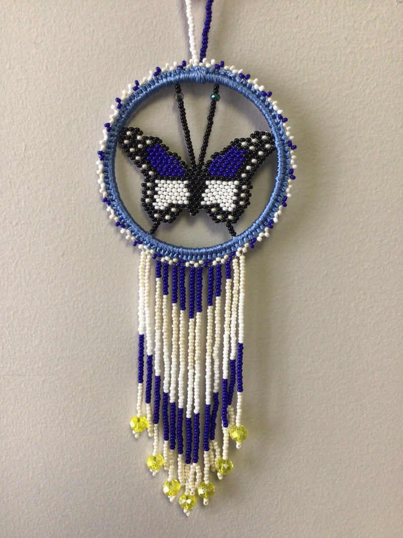 Red and Blue Butterfly Dream Catcher-3
