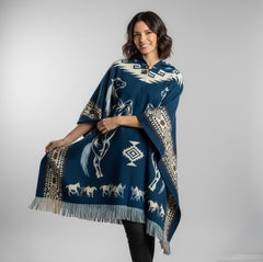 Horses HandMade Wool Poncho-4