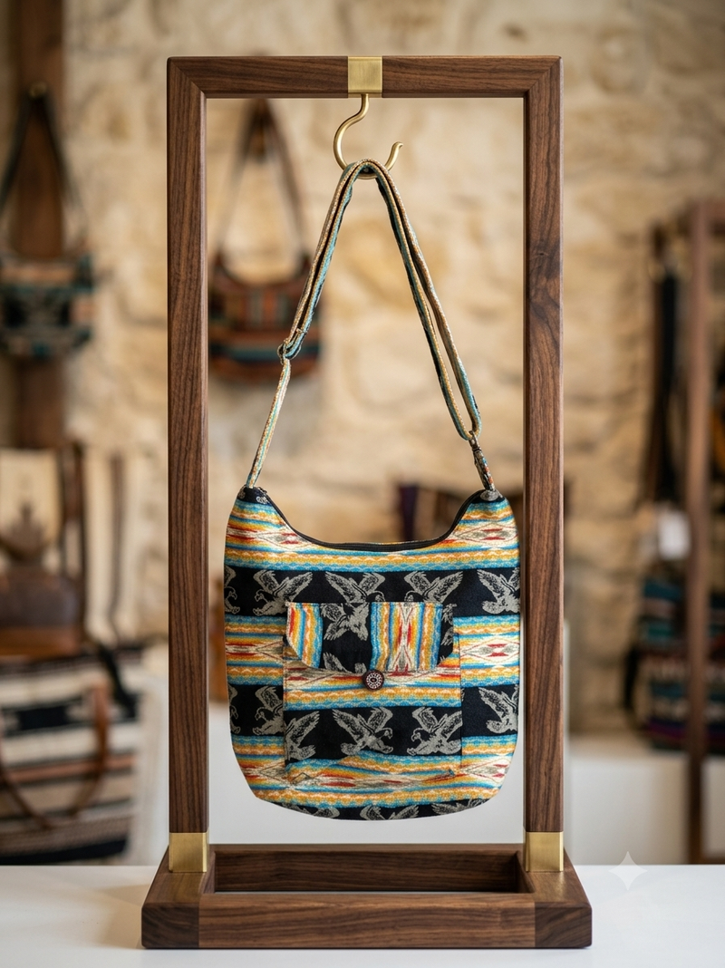 Navy Blue Eagle Crossbody Bag-1