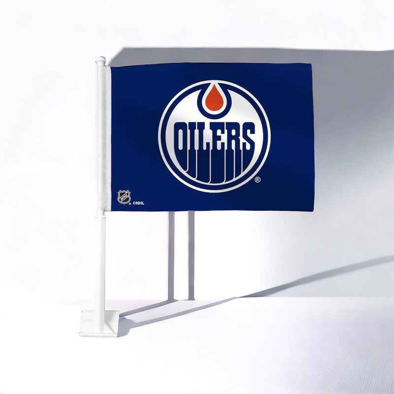 Blue Oilers Car Flag-1