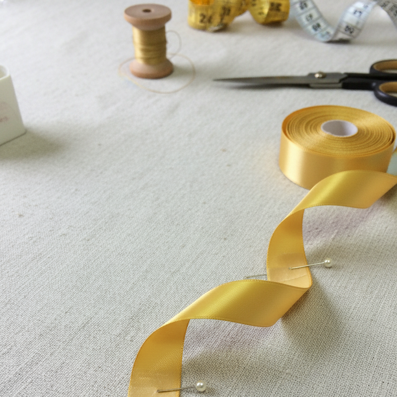 30 Meter Double Face Bronze Yellow Ribbon Roll#660-2