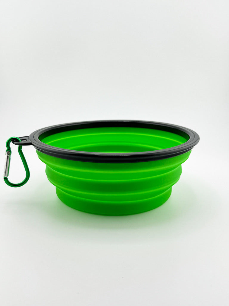 Green Foldable Dog Bowl-2