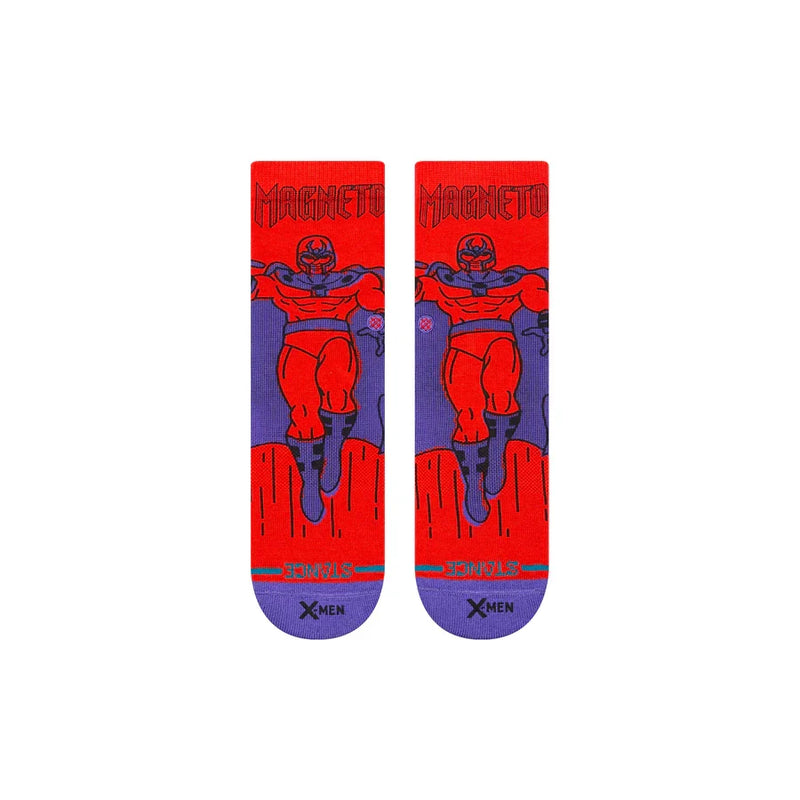 Stance x Marvel 'Magneto' Crew Socks - Red (KIDS)-1