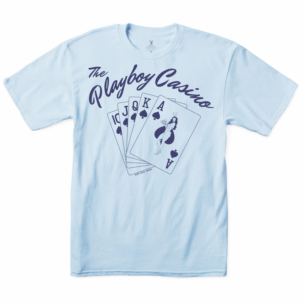 Color Bars X Playboy 'Casino' Tee - Light Blue