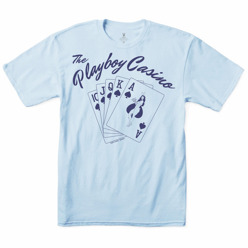 Color Bars X Playboy 'Casino' Tee - Light Blue-1