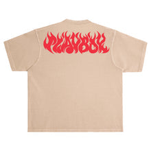 Color Bars X Playboy 'Flames 2.0 Boxy Fit' Tee - Burro-2