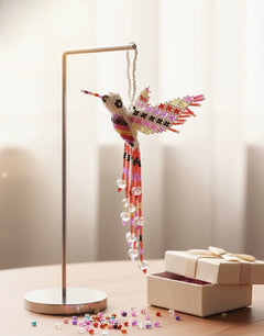 White Beaded HummingBird-3