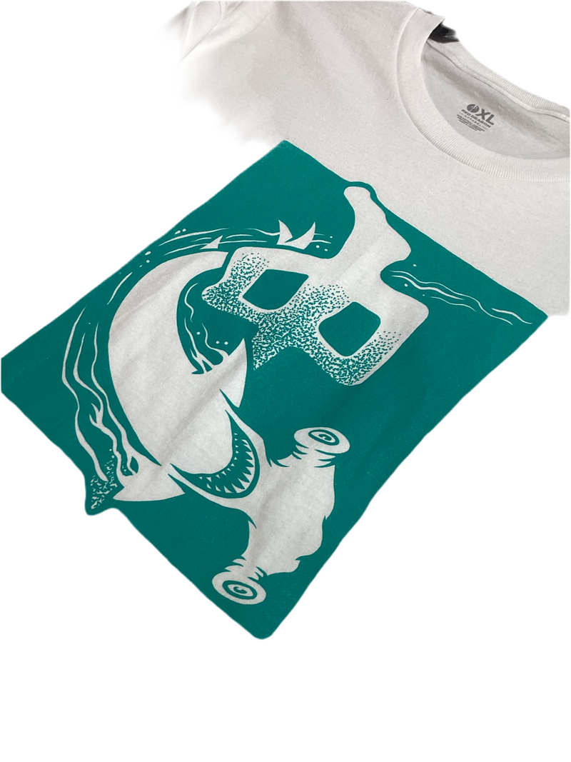 Red Dragon 'Shark' Tee - White-1