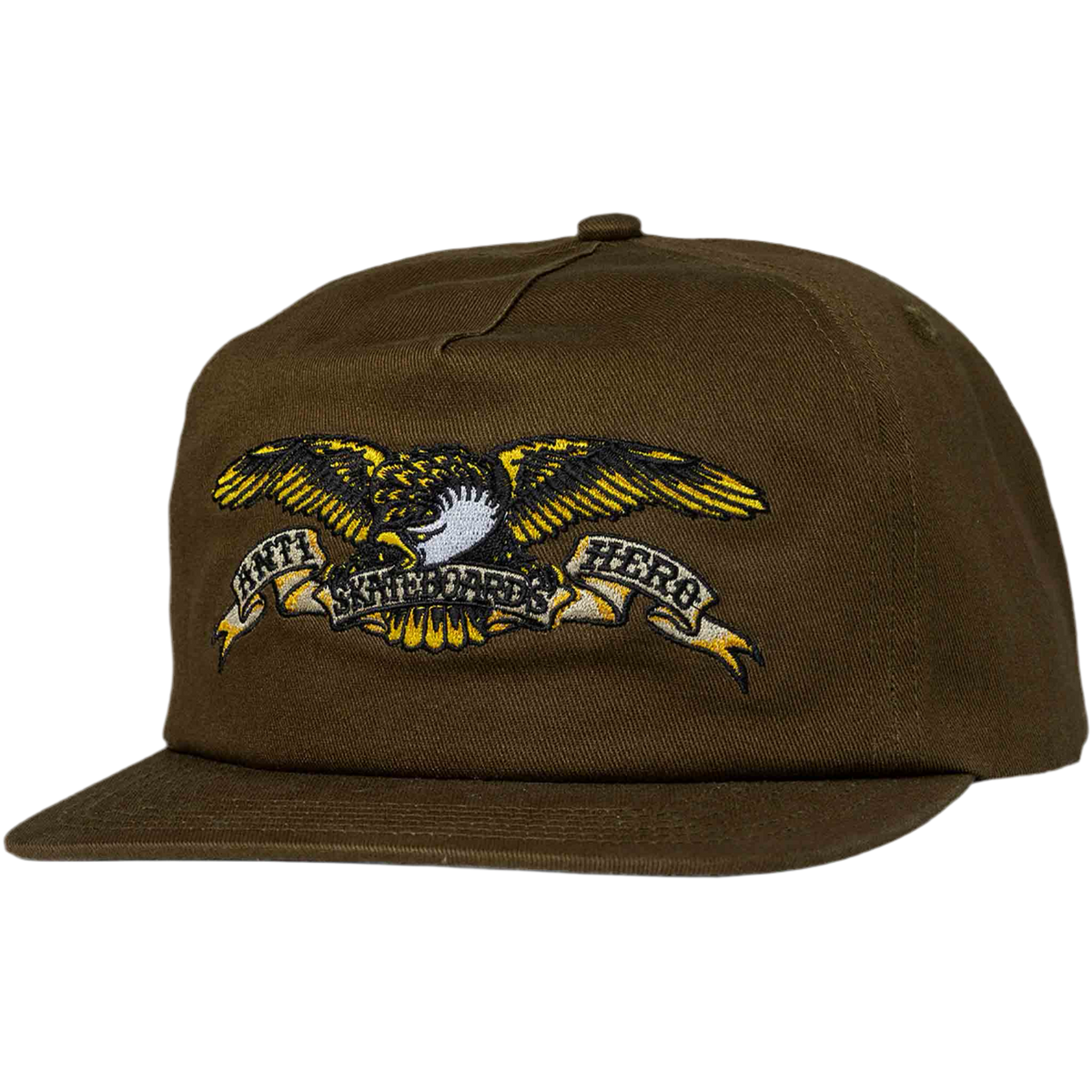 Antihero 'Basic Eagle' 5-Panel Snapback Cap - Brown-1