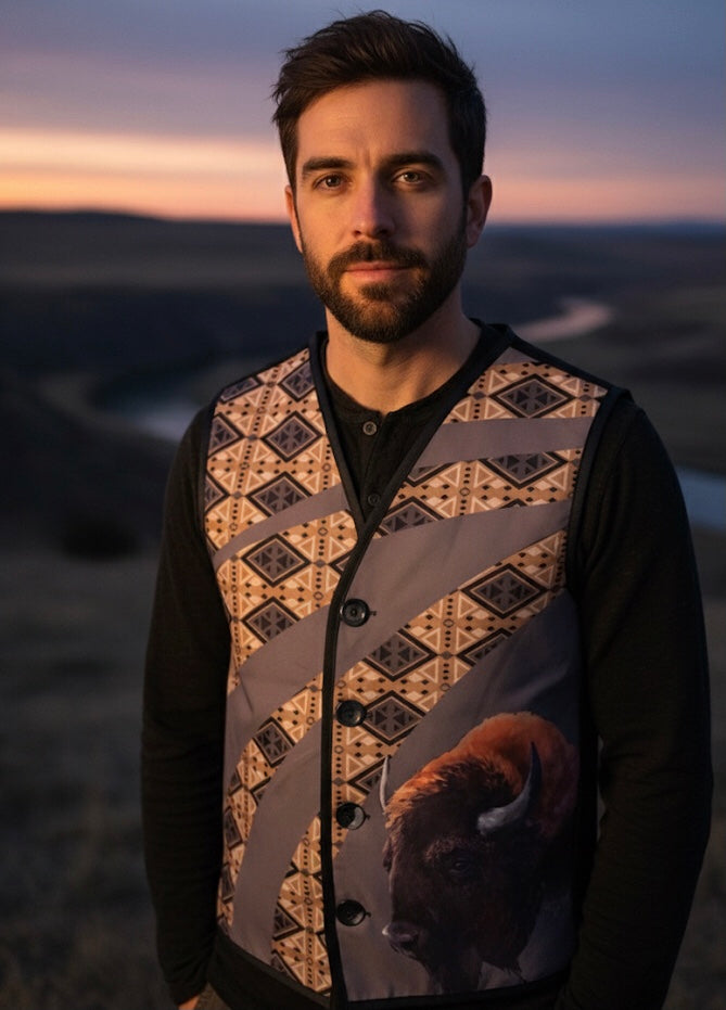 Buffalo Native Vest BLACK-2