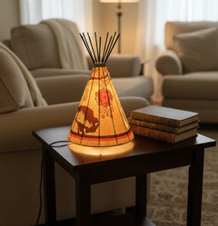 Traditional Buffalo Teepee Lamp-1