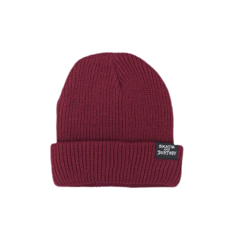 Thrasher 'Skate And Destroy' Beanie - Burgundy-1