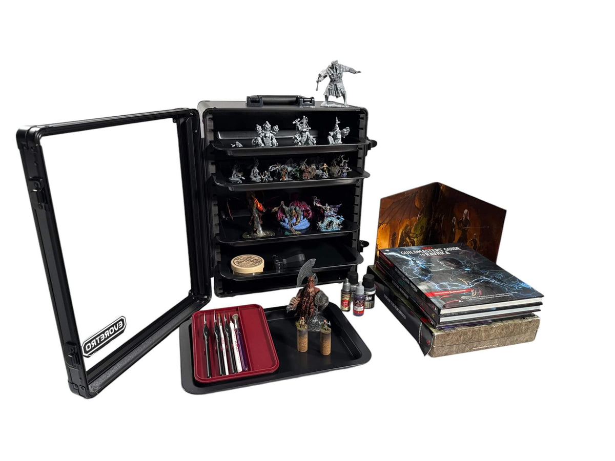 EVORETRO Miniatures Display Case with 5 Magnetic Trays-5